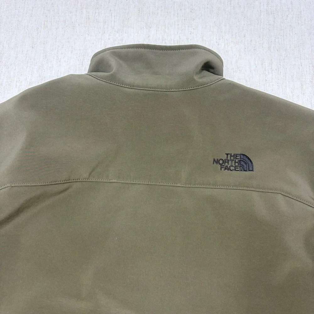 The North Face Apex Bionic Softshell Jacket Mens XL Green Full Zip Fleece Read!!